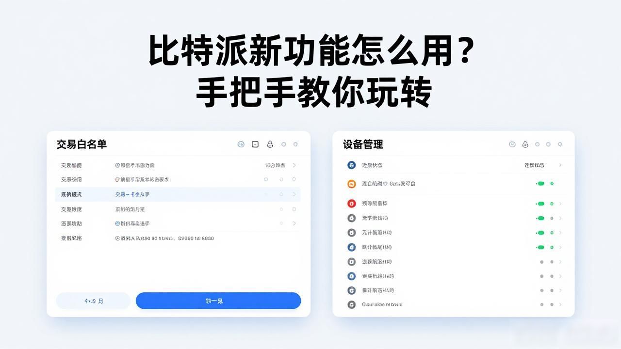 比特派新功能怎么用？手把手教你玩转