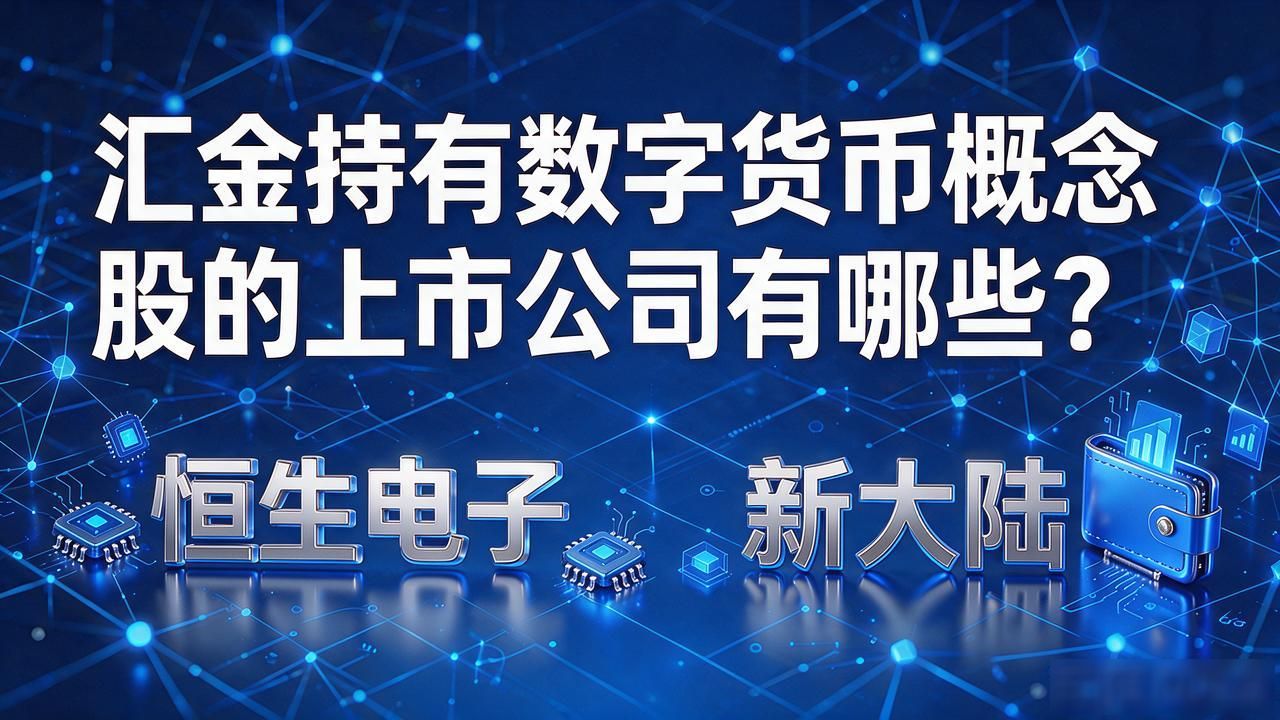 恒生电子新大陆区块链投资_汇金公司持股数字货币相关股票_汇金持仓数字货币股票