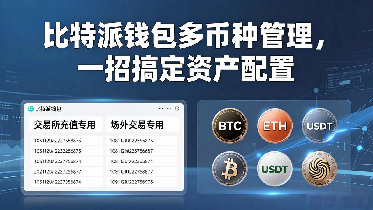 比特派钱包多币种管理，一招搞定资产配置