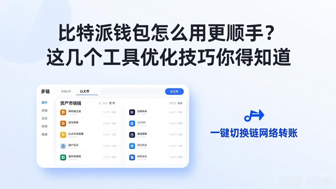 比特派多链资产管理_如何在比特派Bitpie使用教程中利用工具优化_比特派钱包功能介绍