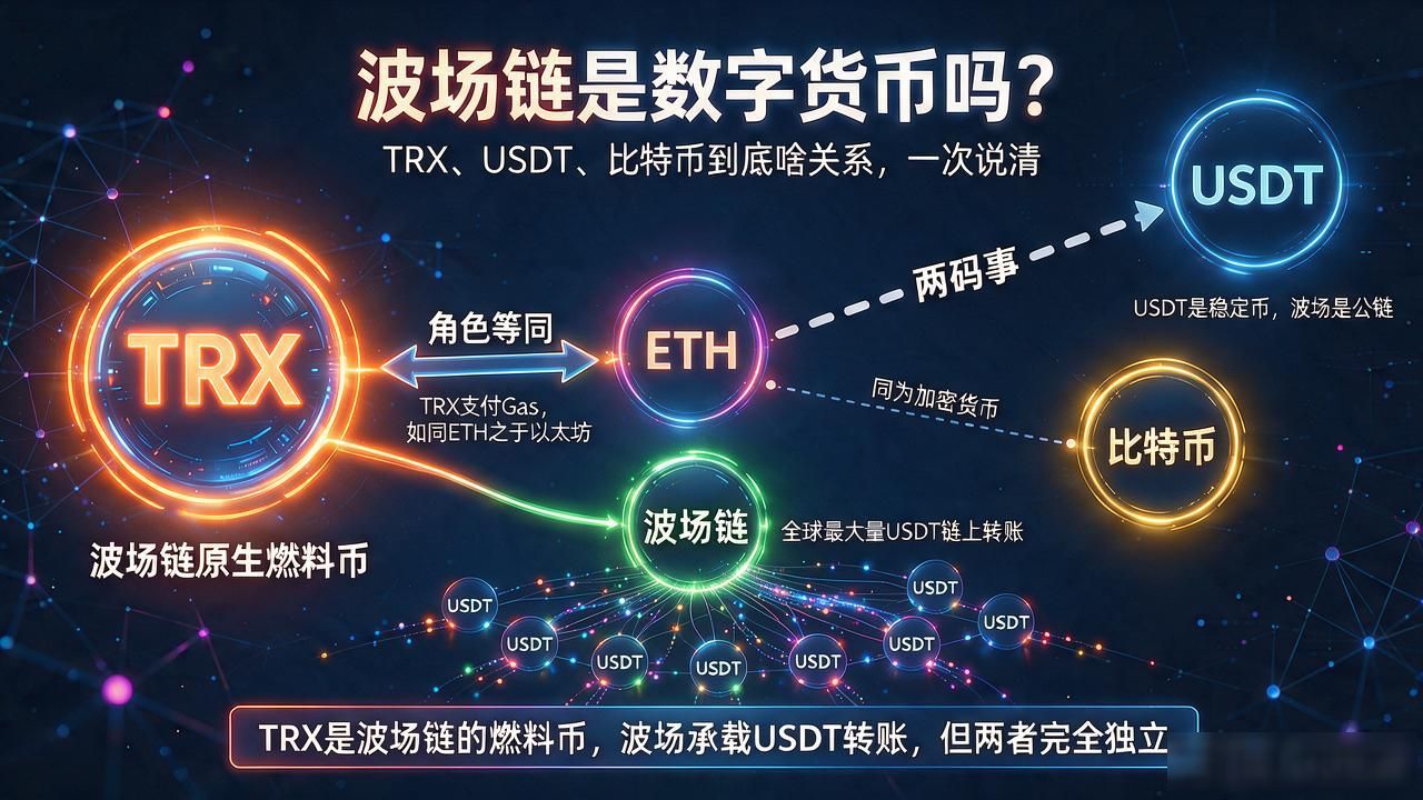 波场是公链还是数字货币_TRX与USDT的区别_波场链是数字货币吗