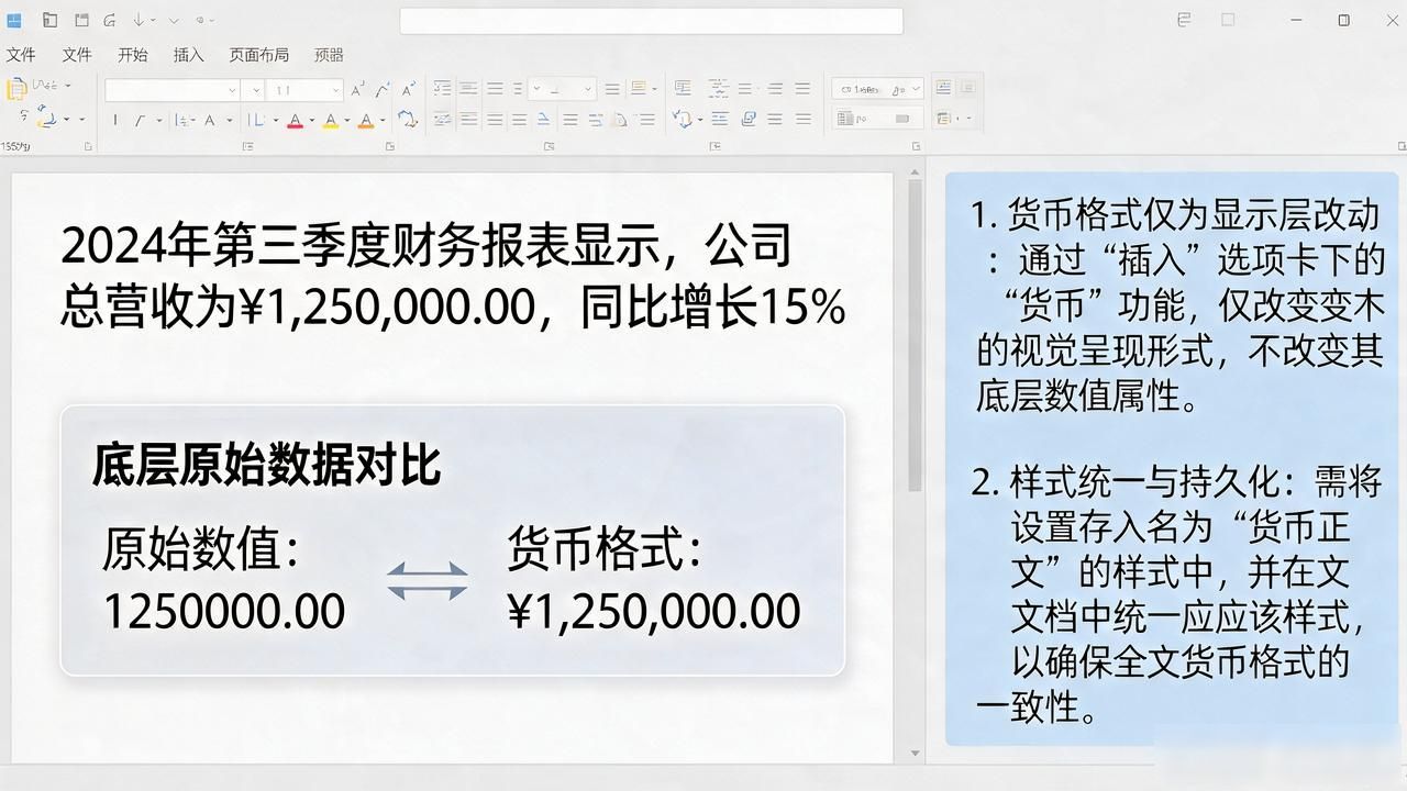 Word里数字改货币格式，改完这两处别漏了