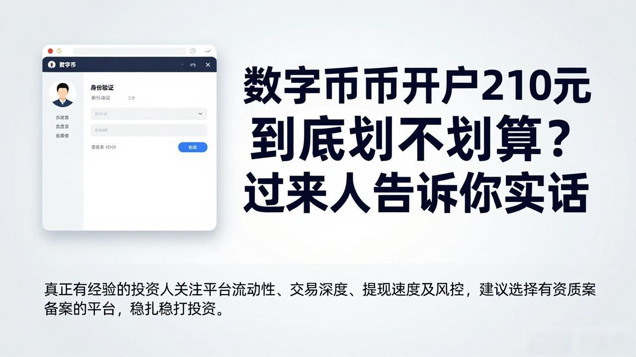 数字货币开户210元到底划不划算？过来人告诉你实话