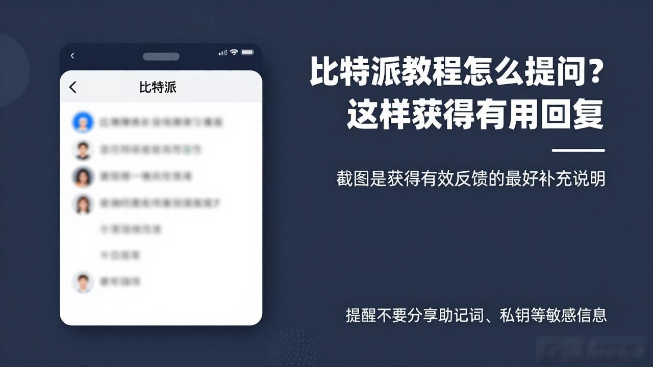 比特派教程怎么提问？这样获得有用回复