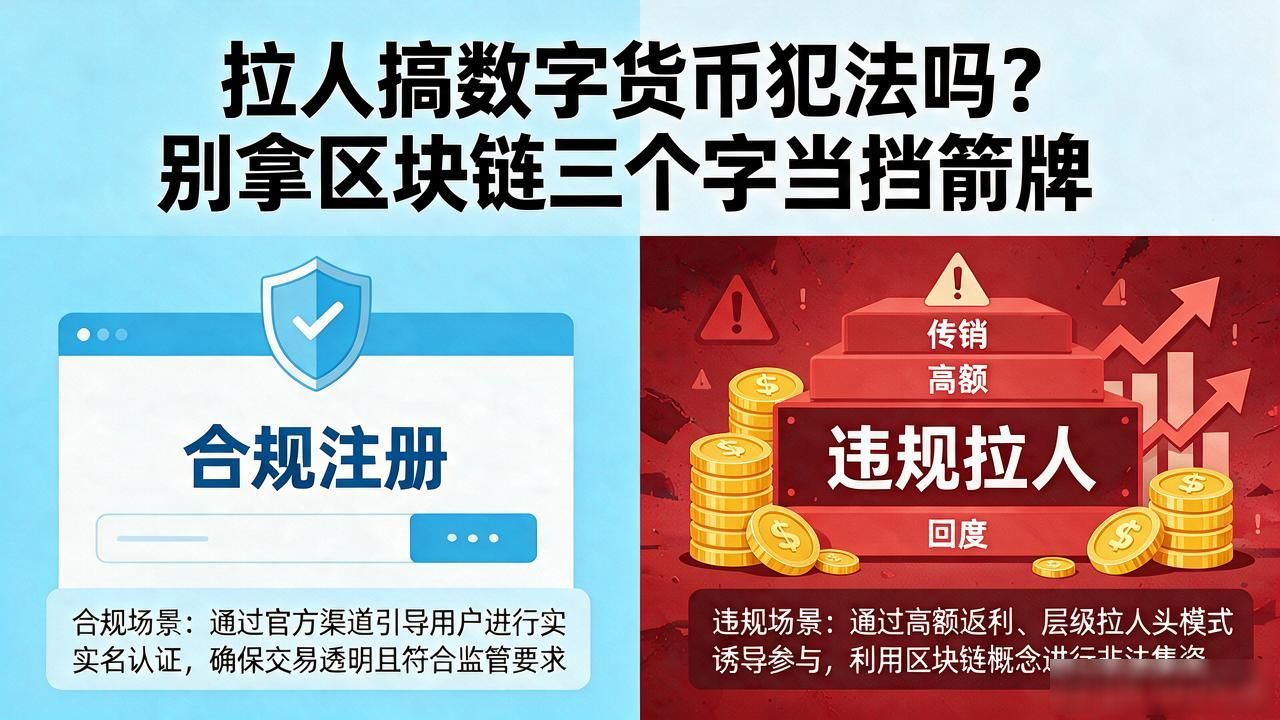 拉人搞数字货币犯法吗？别拿区块链三个字当挡箭牌