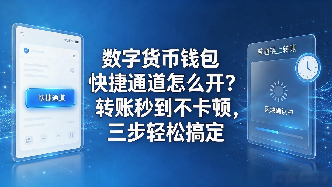 数字货币钱包快捷通道怎么开？转账秒到不卡顿，三步轻松搞定