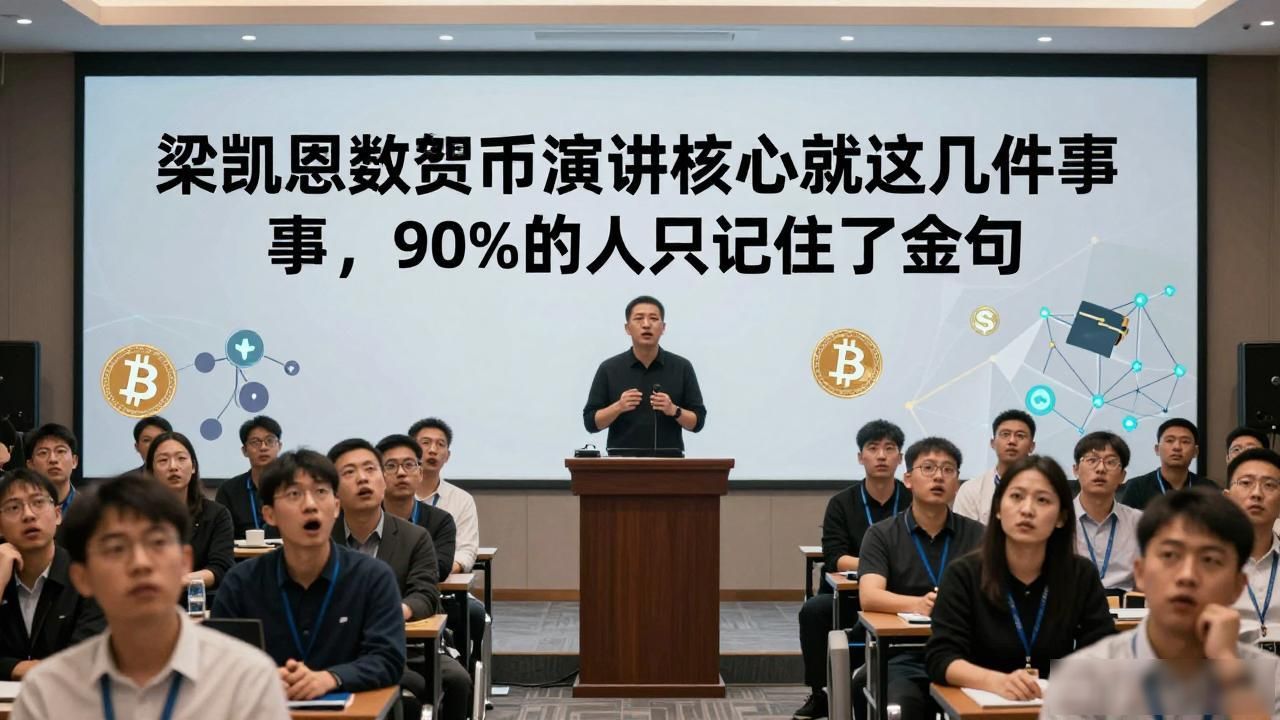 梁凯恩数字货币演讲核心就这几件事，90%的人只记住了金句