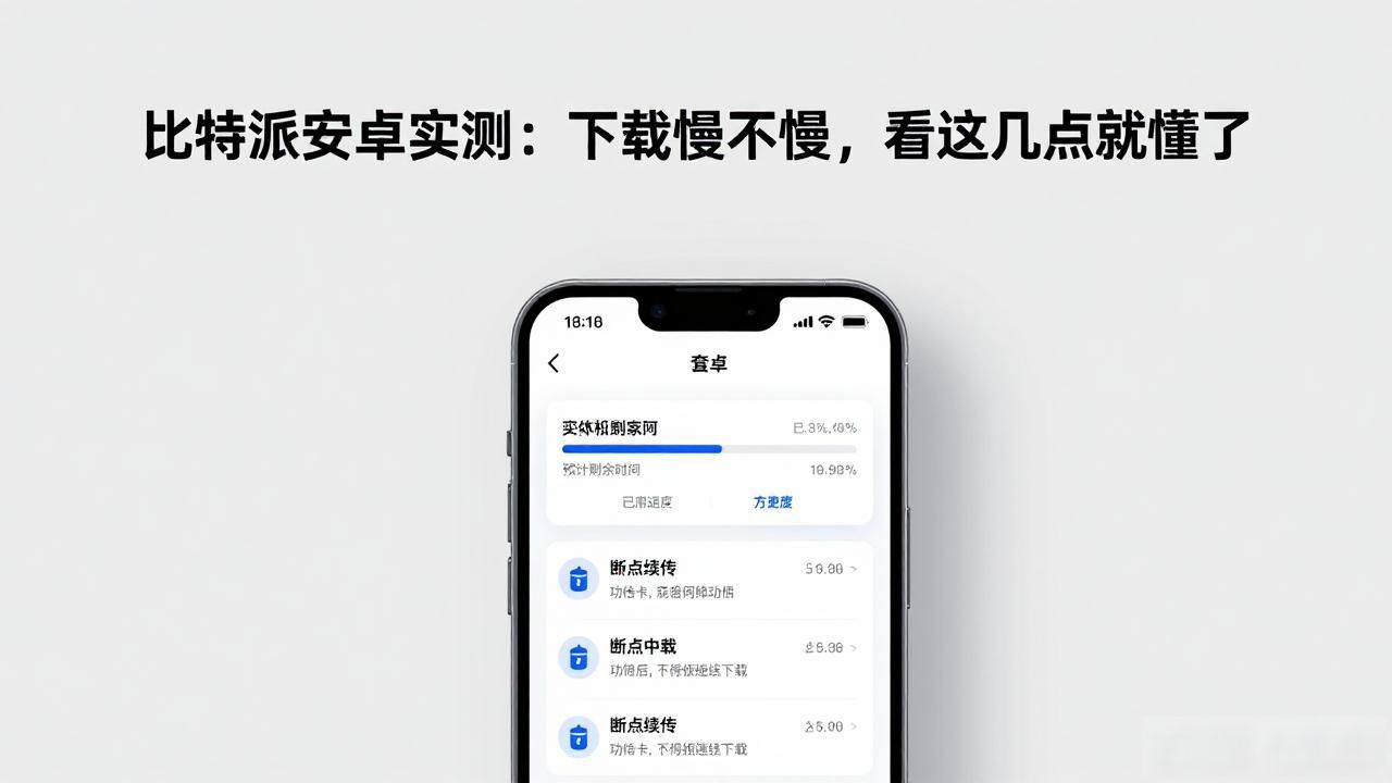 比特派安卓实测：下载慢不慢，看这几点就懂了