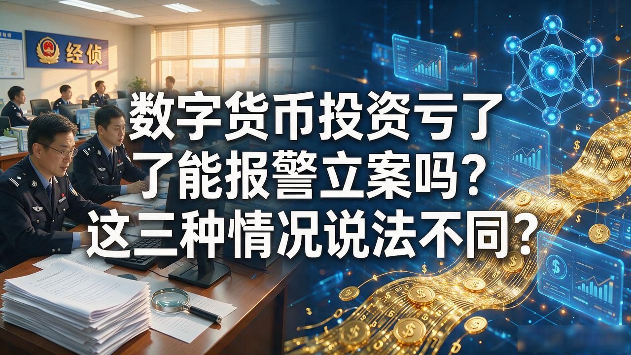 数字货币投资亏了能报警立案吗？这三种情况说法不同