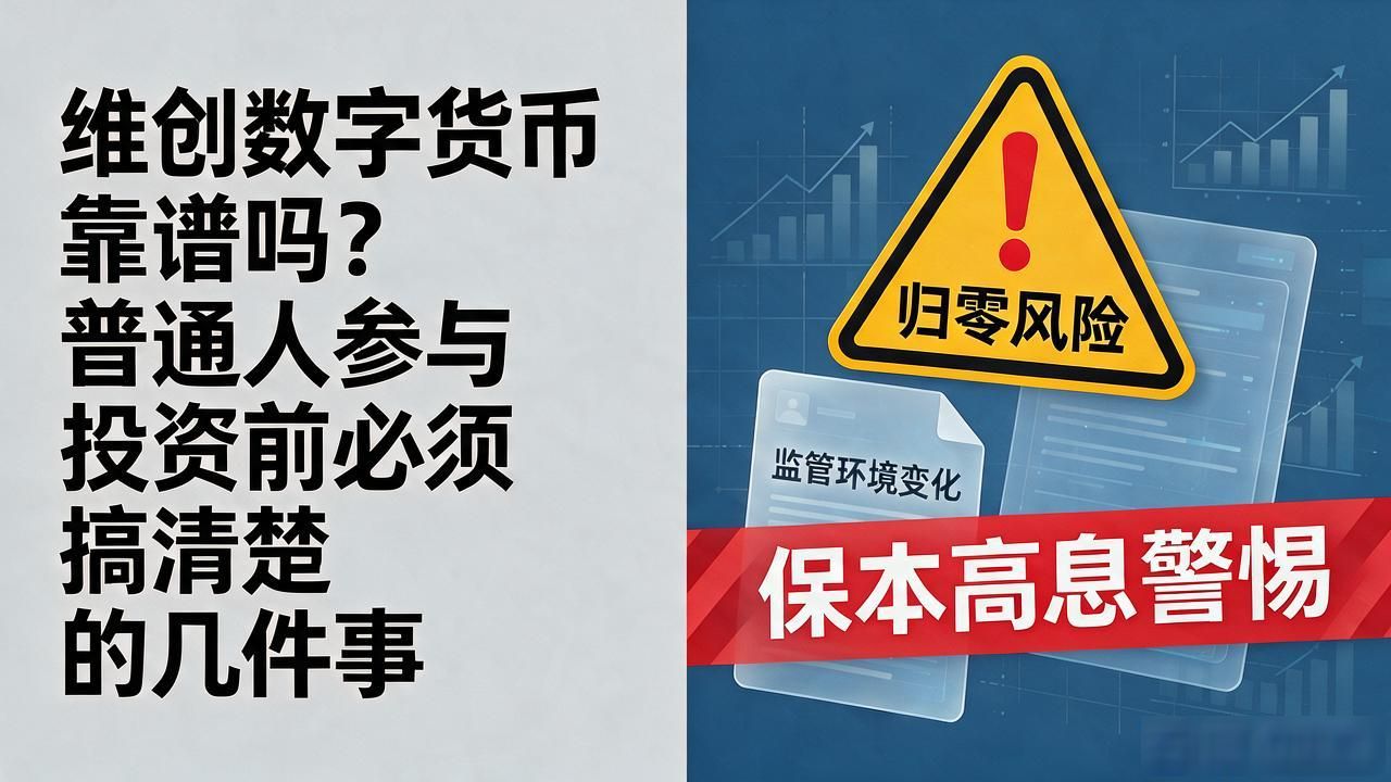 维创数字货币靠谱吗？普通人参与投资前必须搞清楚的几件事