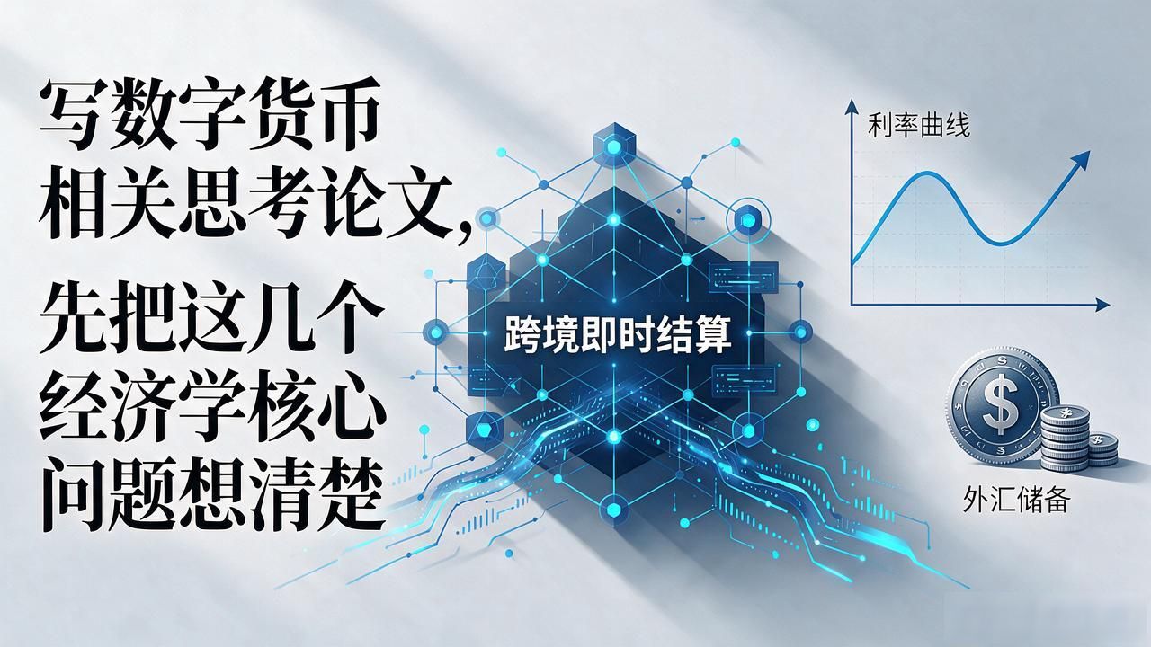 写数字货币相关思考论文，先把这几个经济学核心问题想清楚